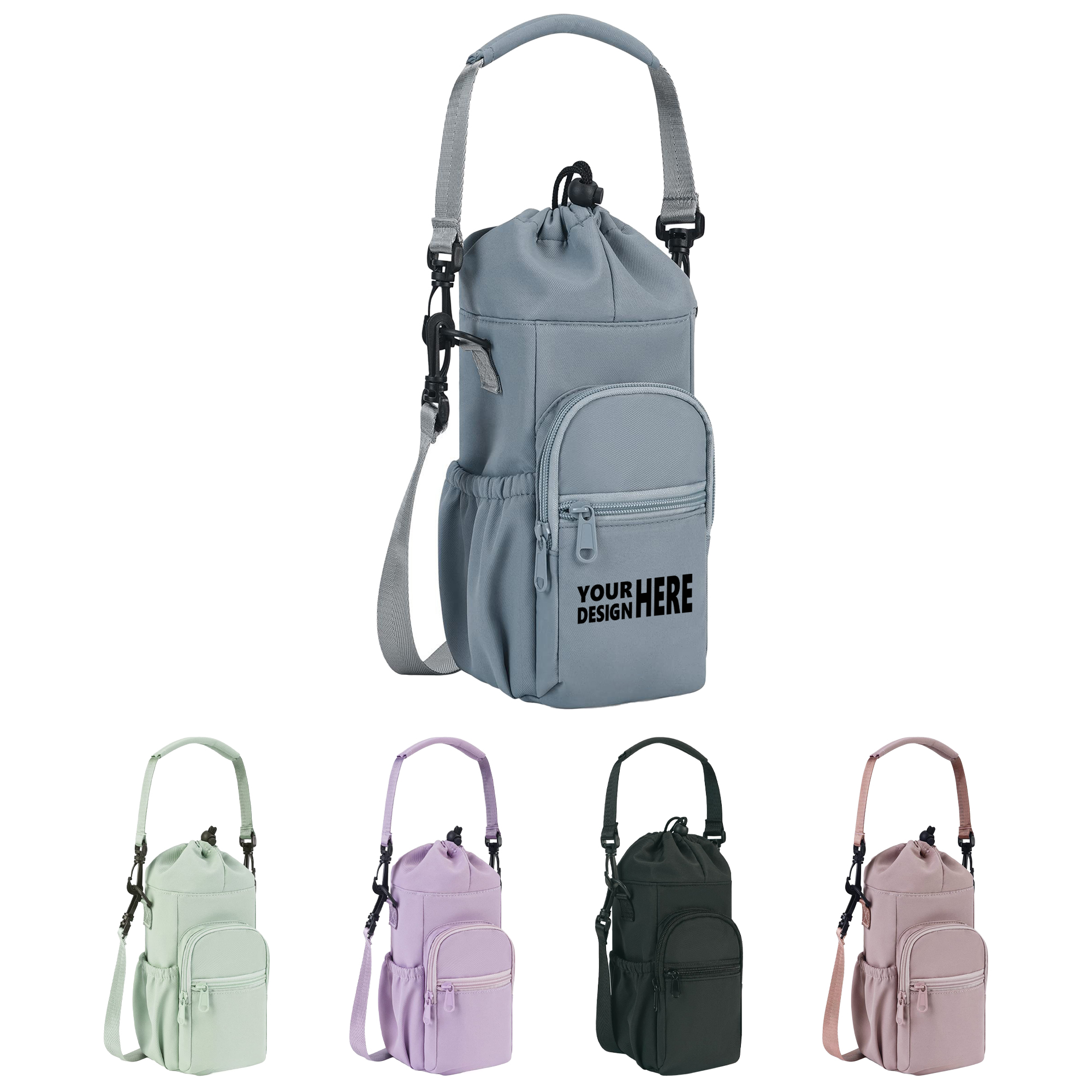Convertible Single-Shoulder Insulated Bag with Bottle Holder 1