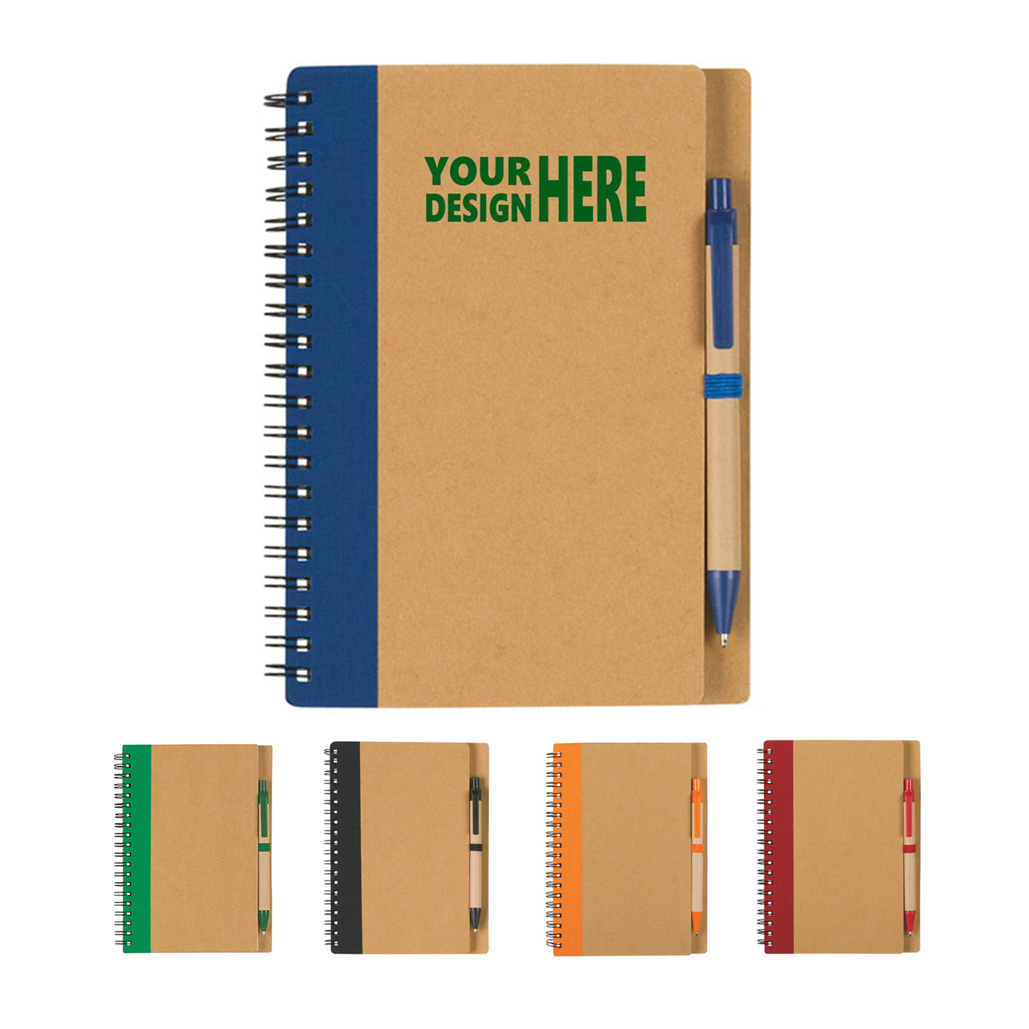 MOQ50 Customizable Spiral Notepad with Pen Gift 2