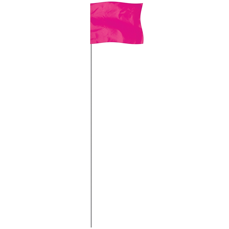 Pink 4" x 5" Marker Flag on a 21" Wire 3