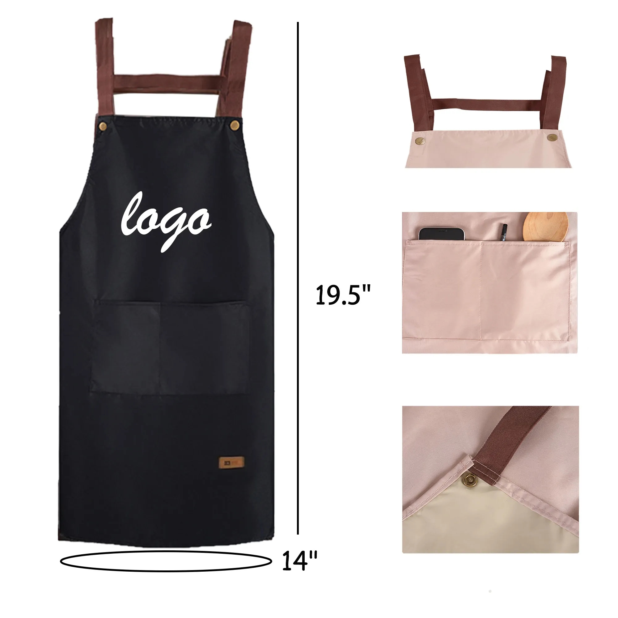 MOQ 10 Polyester Durable Stain-resistant Chef Apron 4