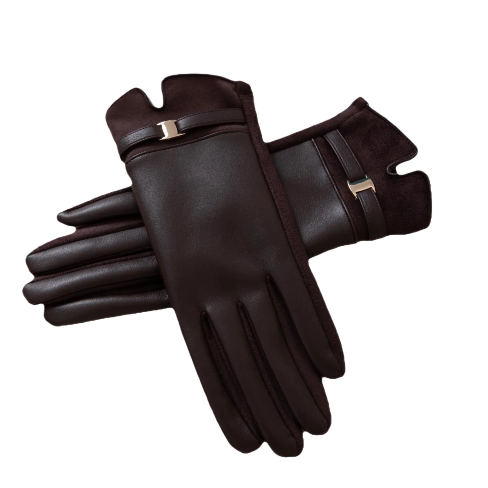 Winter Thermal Leather Gloves Touchscreen Compatible 1