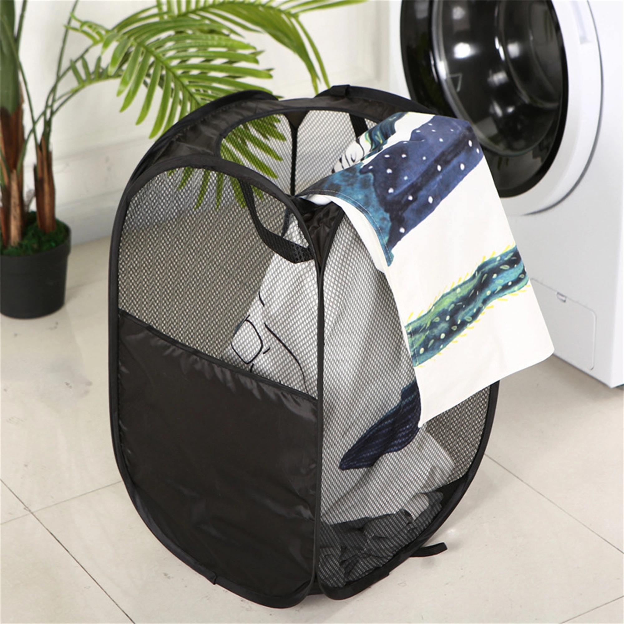 Portable Mesh Laundry Hamper 3