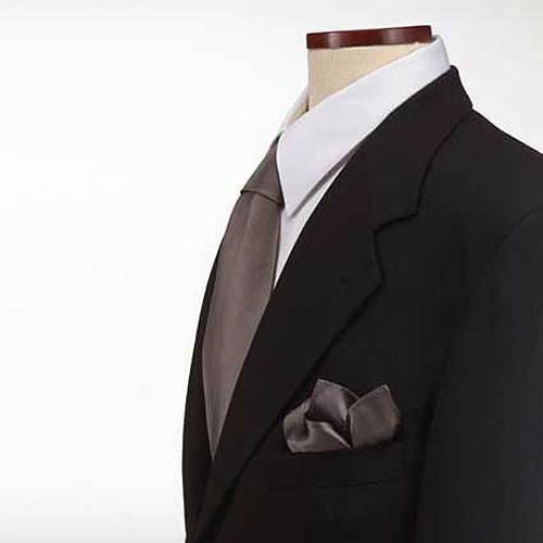 Dark Gray Polyester Pocket Square 2