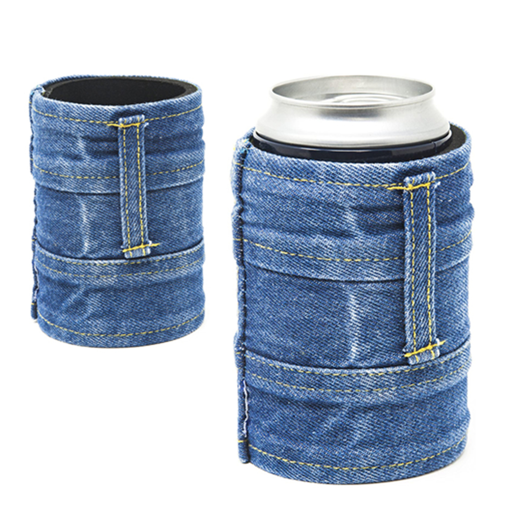 Denim Neoprene Can Coolie, custom koozie with logo imprint 6