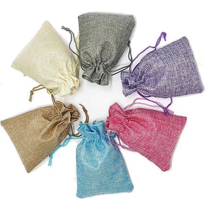 Linen Drawstring Jewelry Bag 2