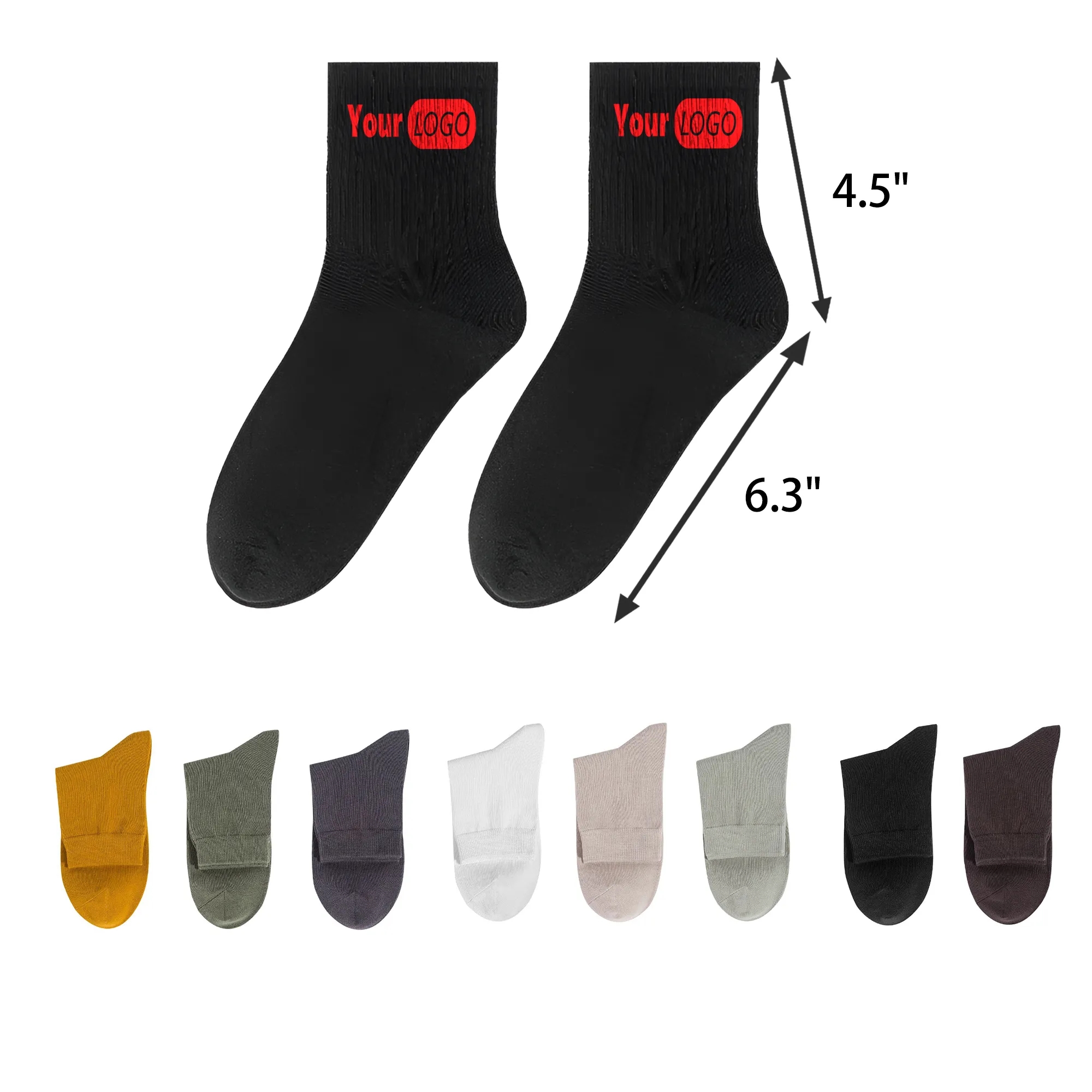 Solid Color Mid Tube Cotton Socks