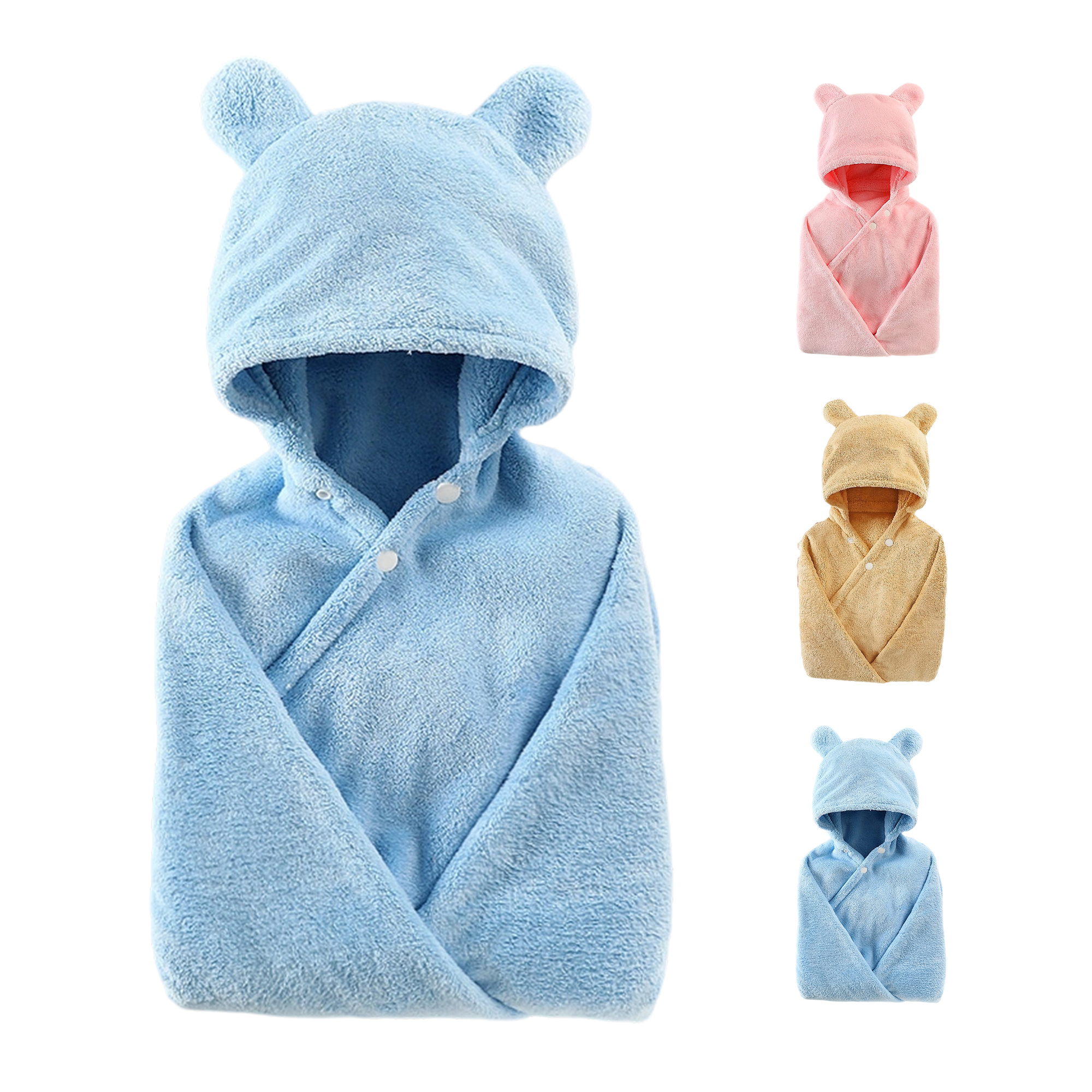 Microfiber Baby Hooded Bath Towel Quick Dry 60 x 34" 6