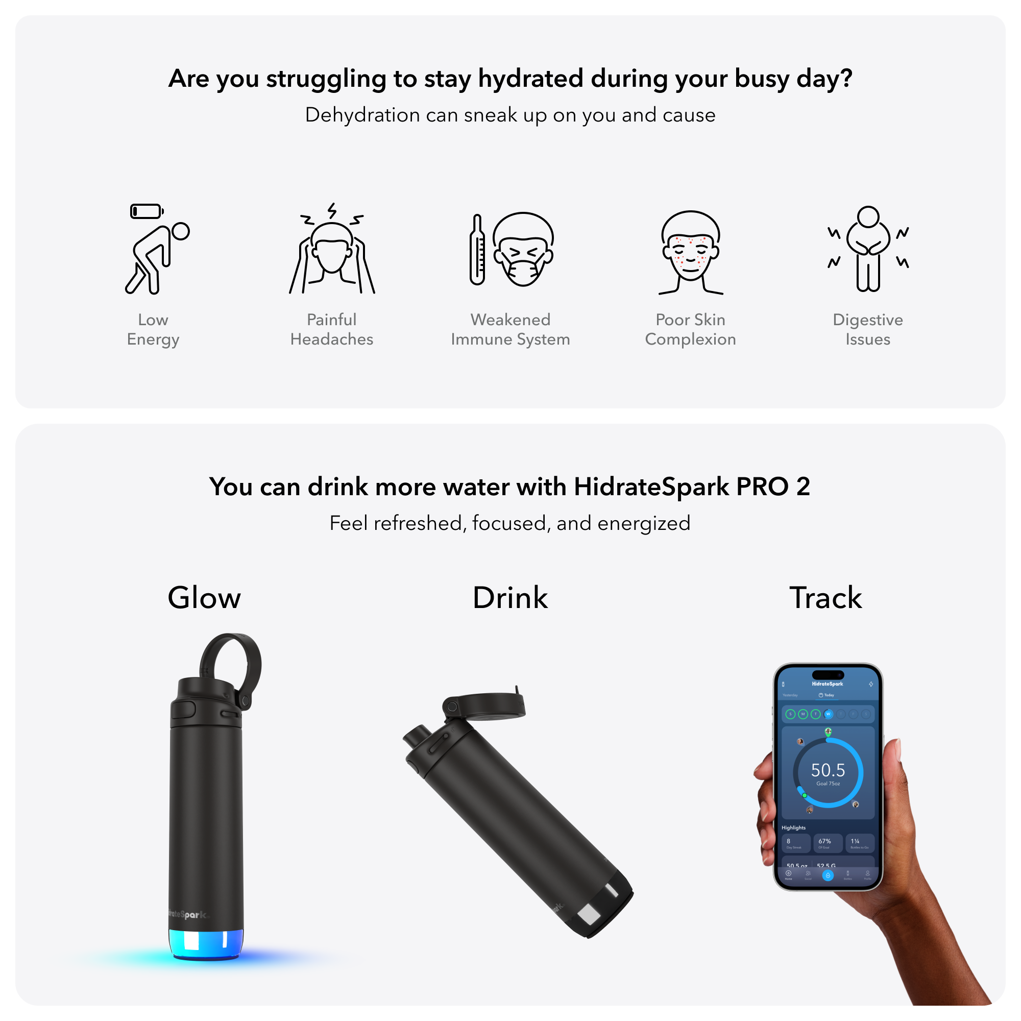 HidrateSpark® 21 oz. PRO 2 Bottle with Chug Lid, Full Color Digital 15