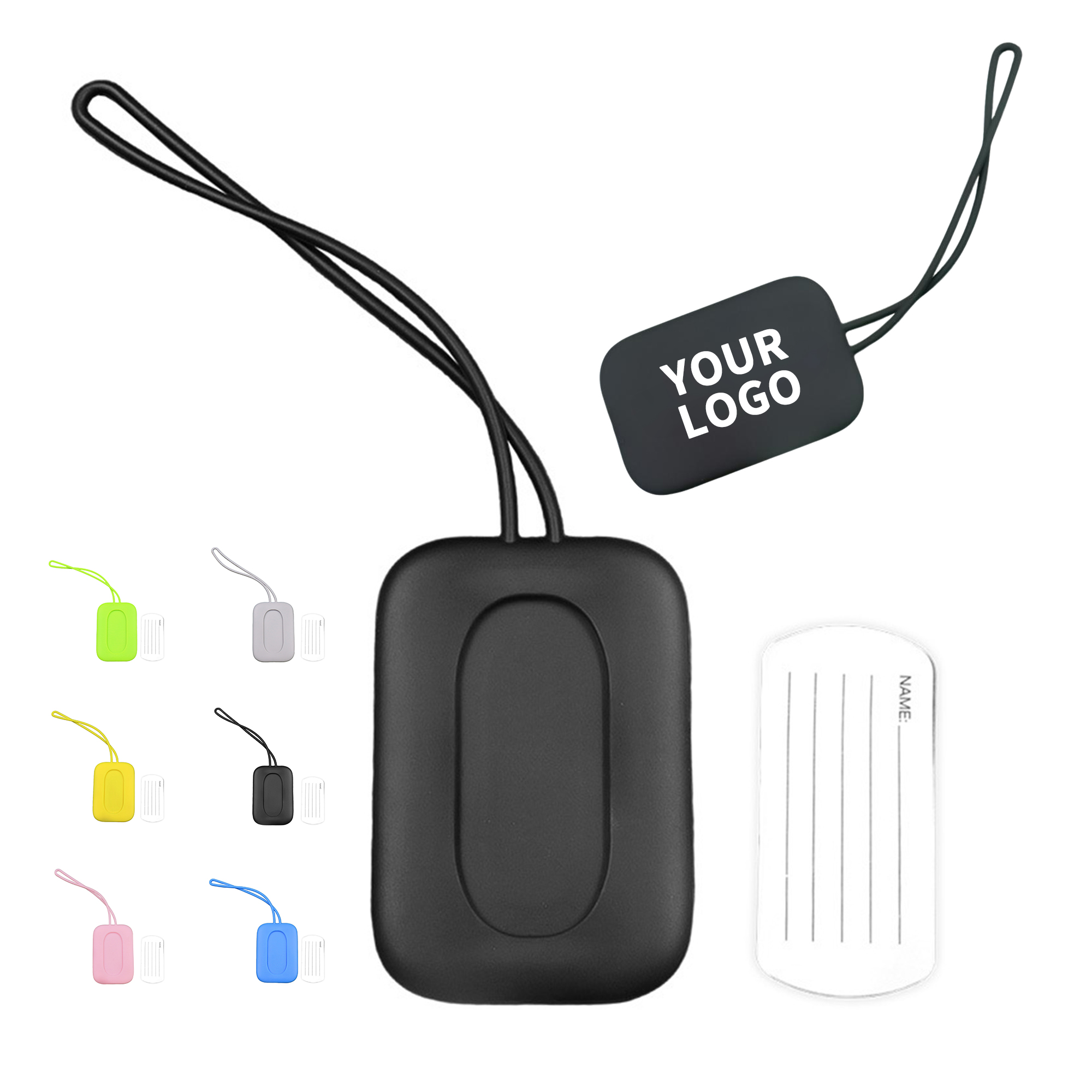 Rectangular Travel Identification Label Elastic Polymer 8