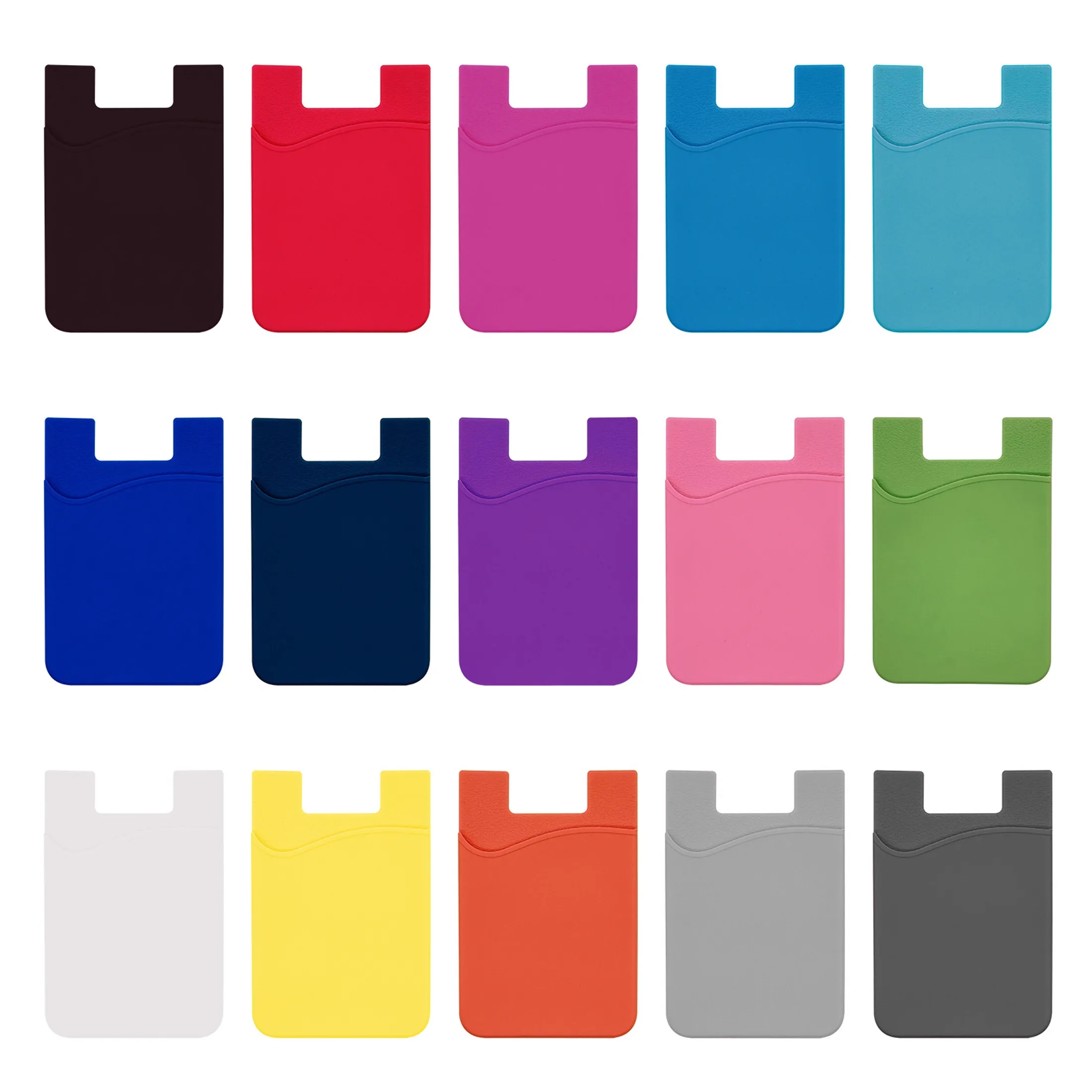 Stick-on Silicone Cell Phone Wallet Card Sleeve 4