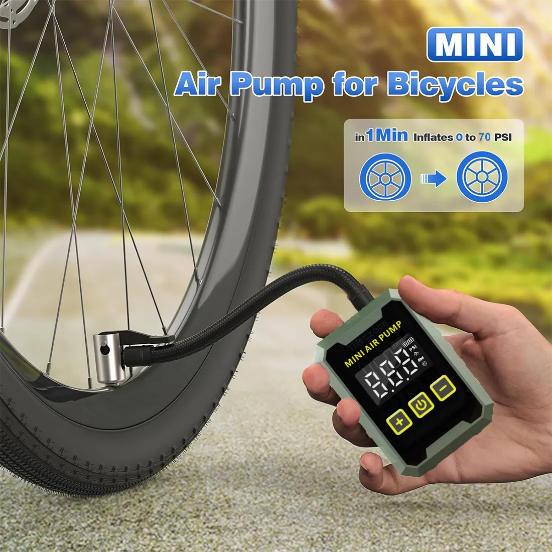 150PSI Mini Electric Bicycle Pump 1