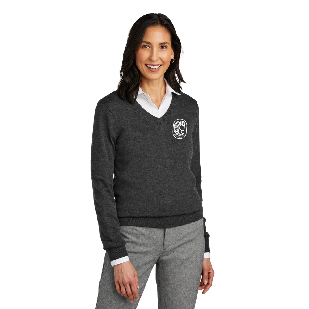 Brooks Brothers (R) Women's Washable Merino V-Neck Sweater 4