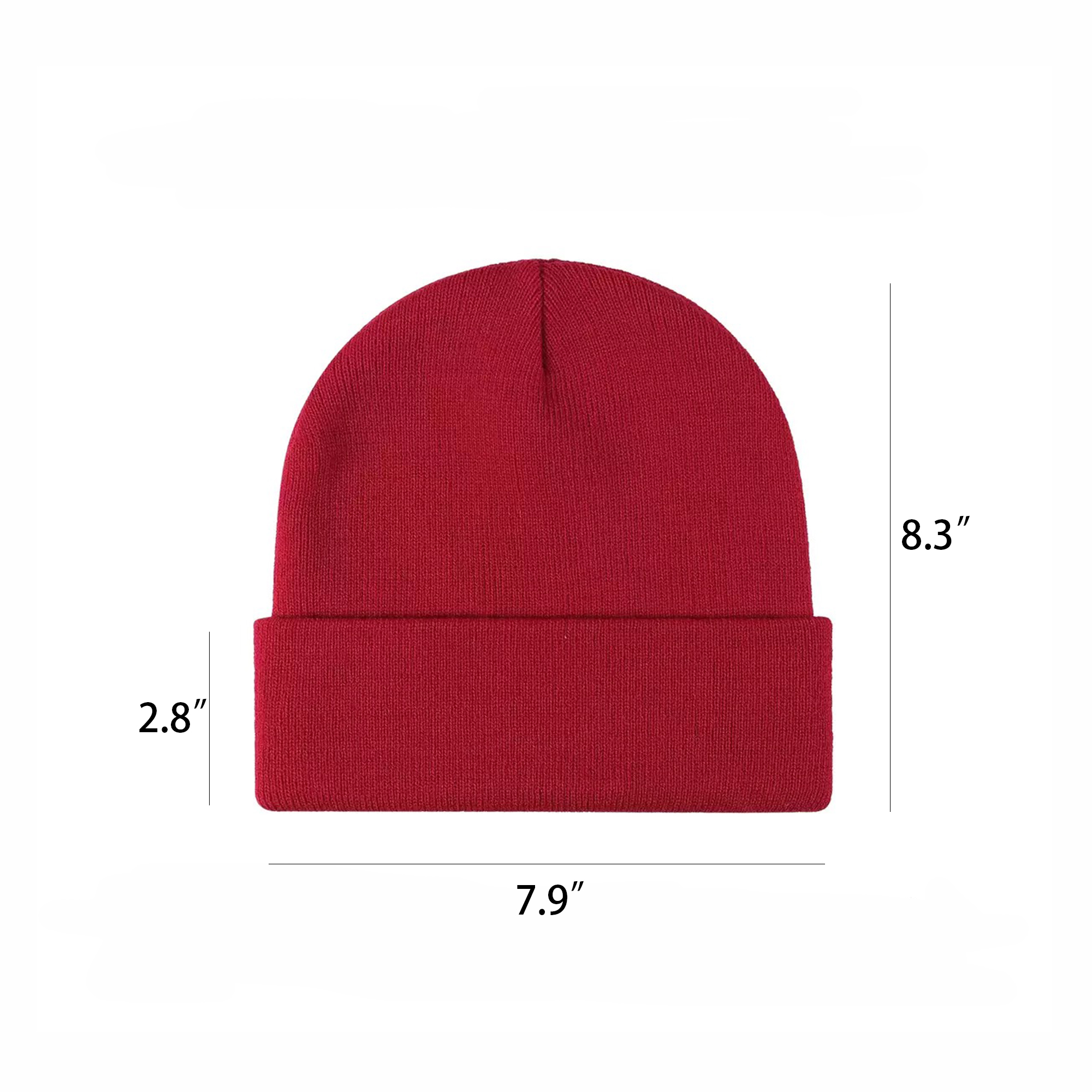 Unisex Warm Winter Hats Acrylic Knit Cuffed Beanie MOQ 1pcs 2