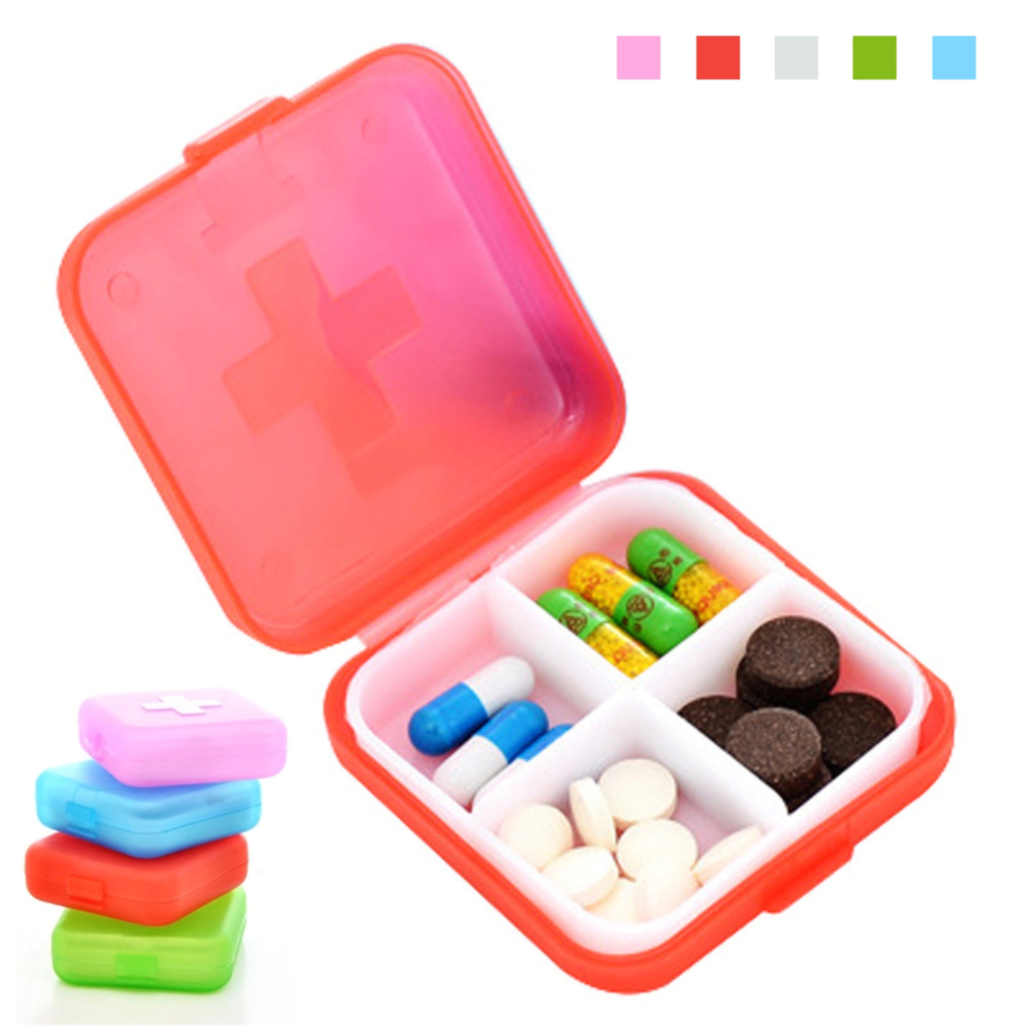 Four Compartment Pill Box