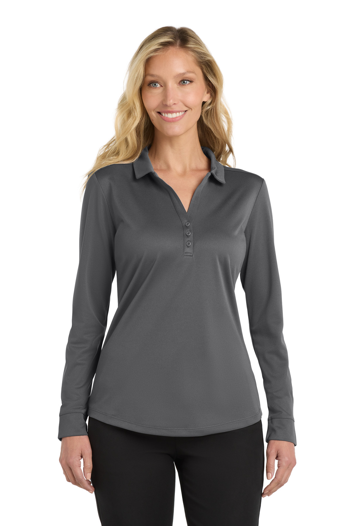 Port Authority Women's Silk Touch Performance Long Sleeve Polo. L540LS 30