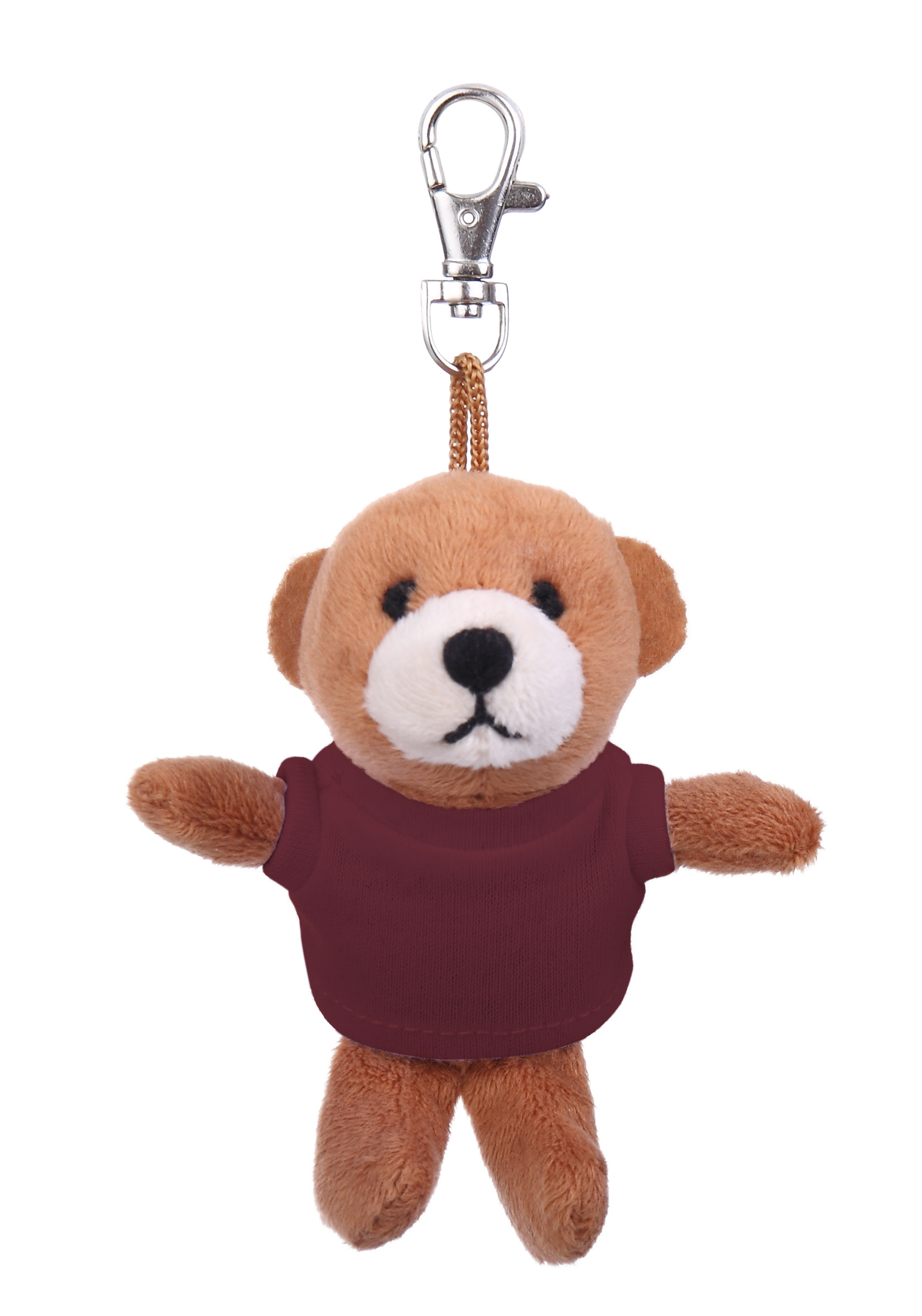 Soft Plush Brown Bear Keychain with Tee 7