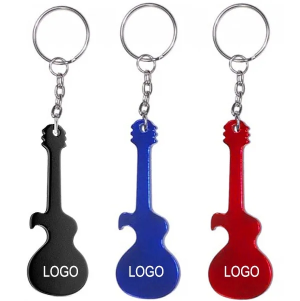 Guitar Shape Keyring Bottle Opener 1