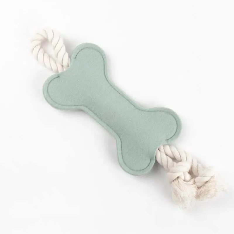 Bone Shaped Dog Chew Toys With Rope 2
