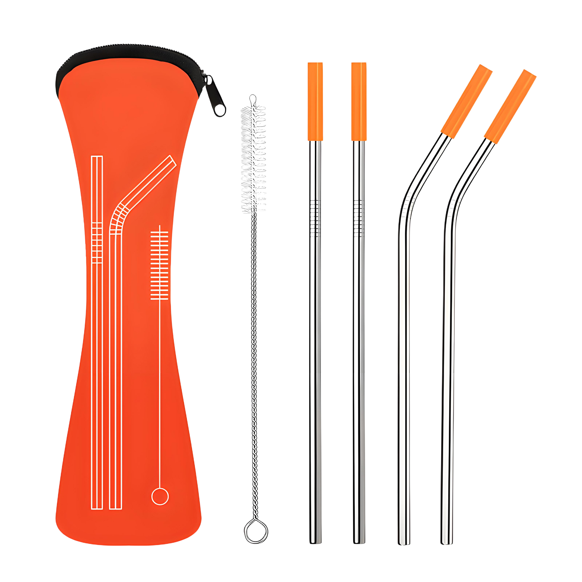 6 Piece Stainless Straw Set 10