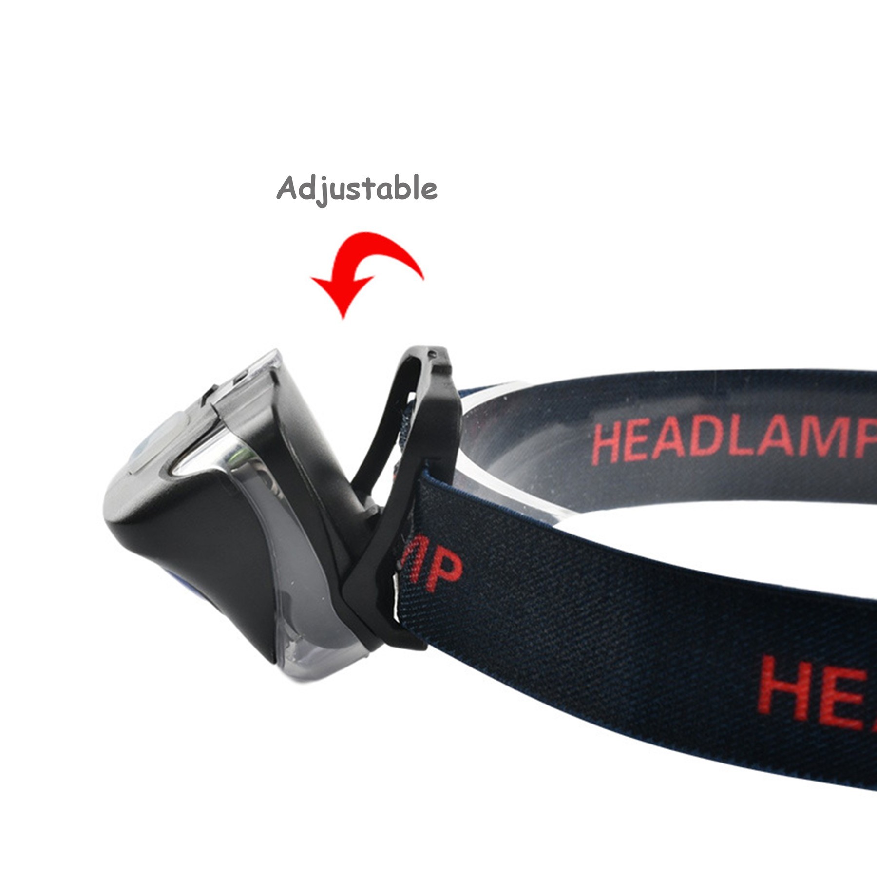 Rechargeable LED Head Flashlight Lamp With Red Lights Elastic Band 4