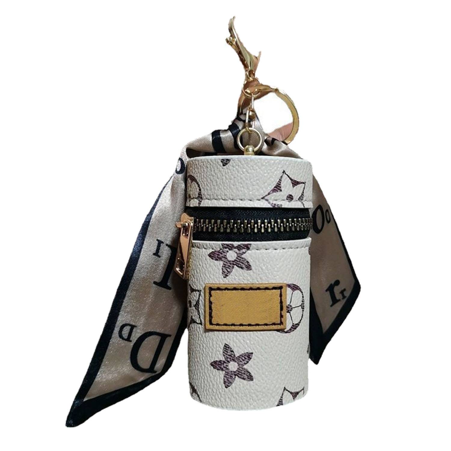 Portable Compact Leather Storage Keychain Pouch 3