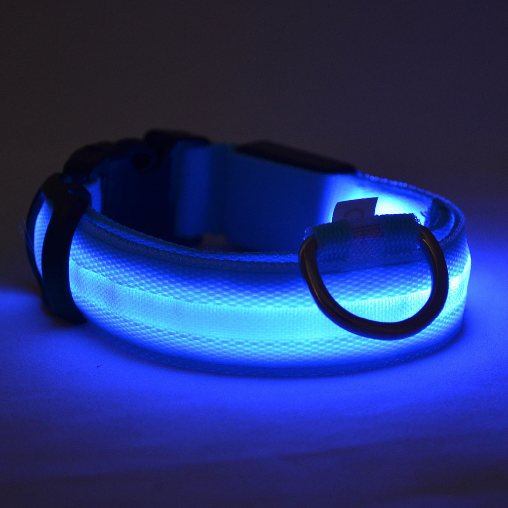 Nylon Adjustable LED Light Glowing Pet Collar 4