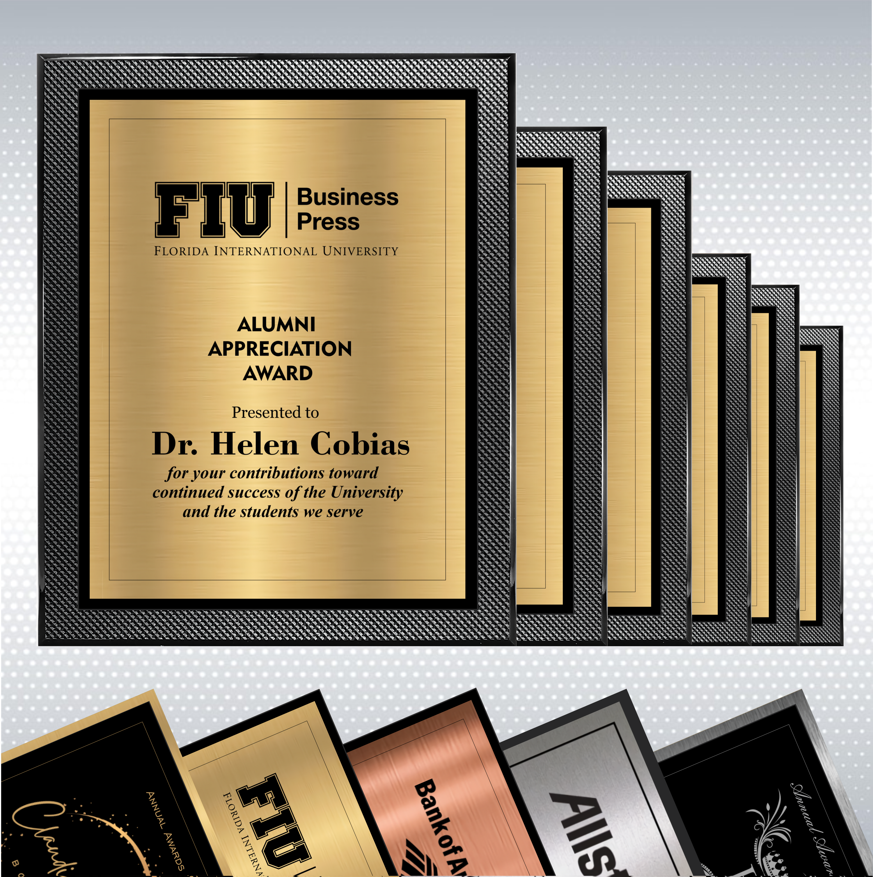 Piano Carbon Fiber Finish Plaque w/Choice of Double Plate 7