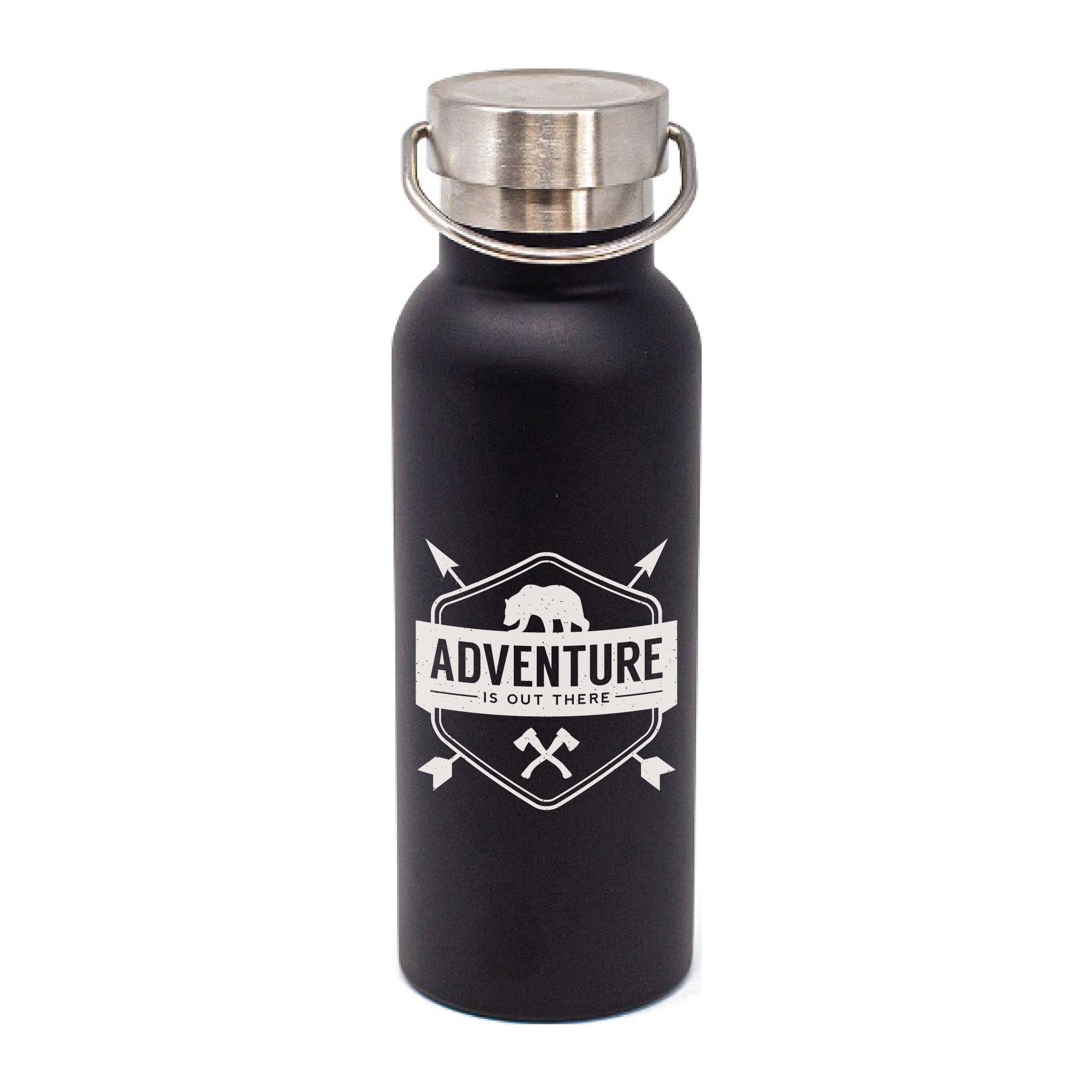 17 oz Matte Black Stainless Steel Caribe Bottle