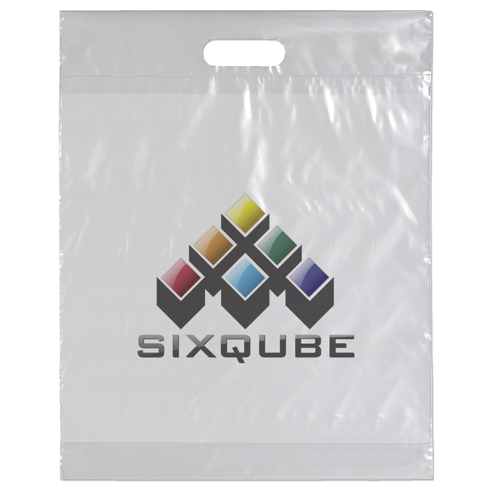 Die Cut Handle Bag - 15W x 19H x 3 - Dynamic Color 1