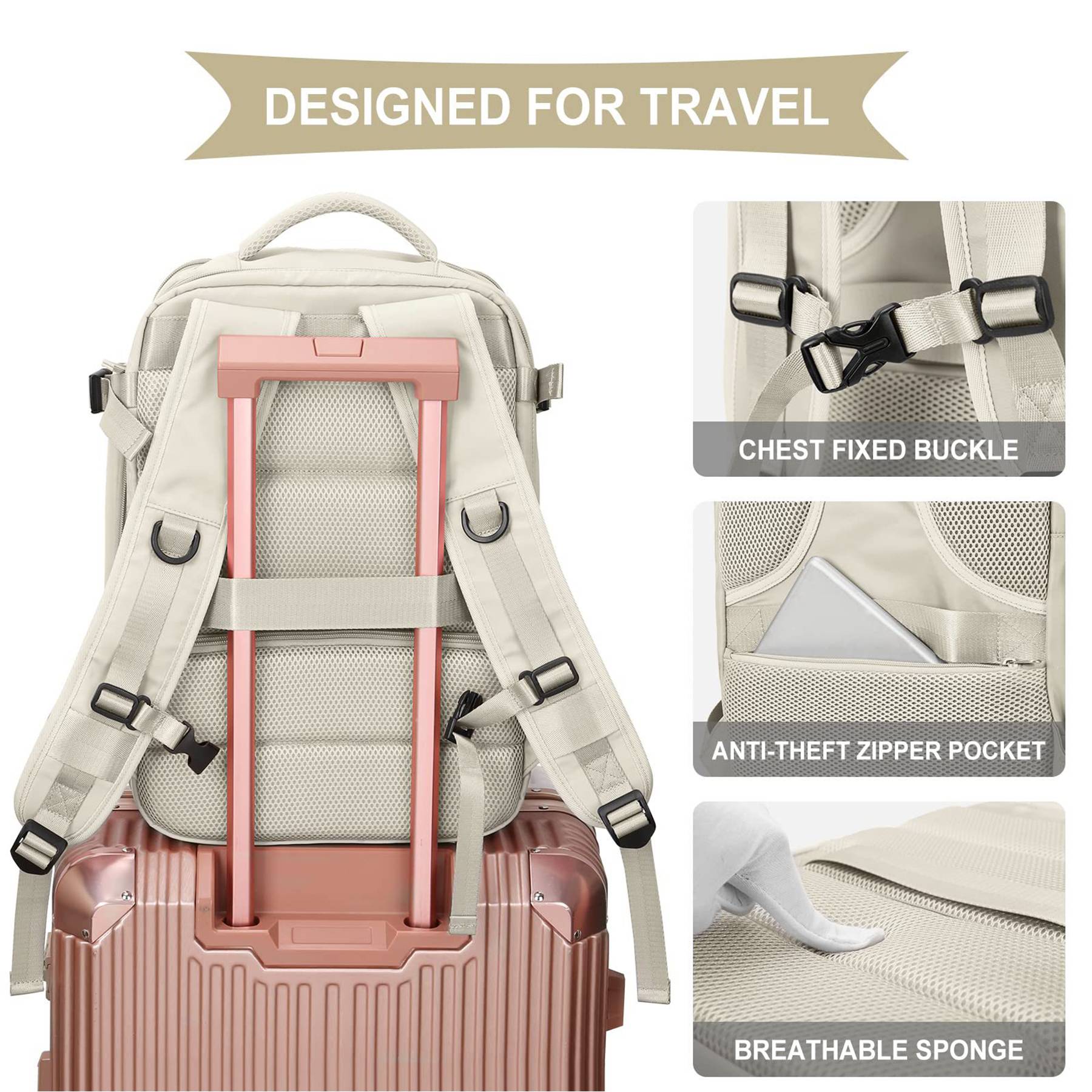 Polyester Hiking Backpack Waterproof Outdoor Sports Rucksack 3