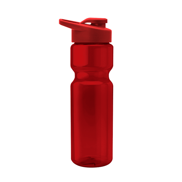 Tandem 28oz Recycled Transparent Bike Bottle w/Drink-thru Lid 30