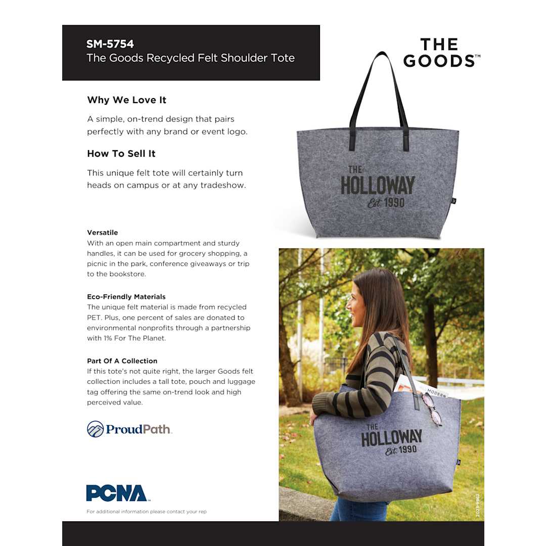 THE GOODS™ Recycled Felt Shoulder Tote 68