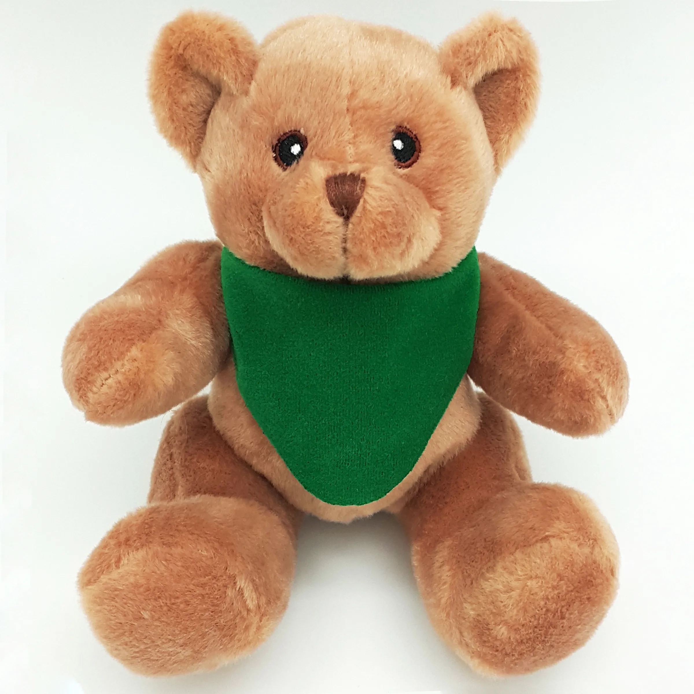 6" Beanie Brown Bear with Embroidered Eyes 12