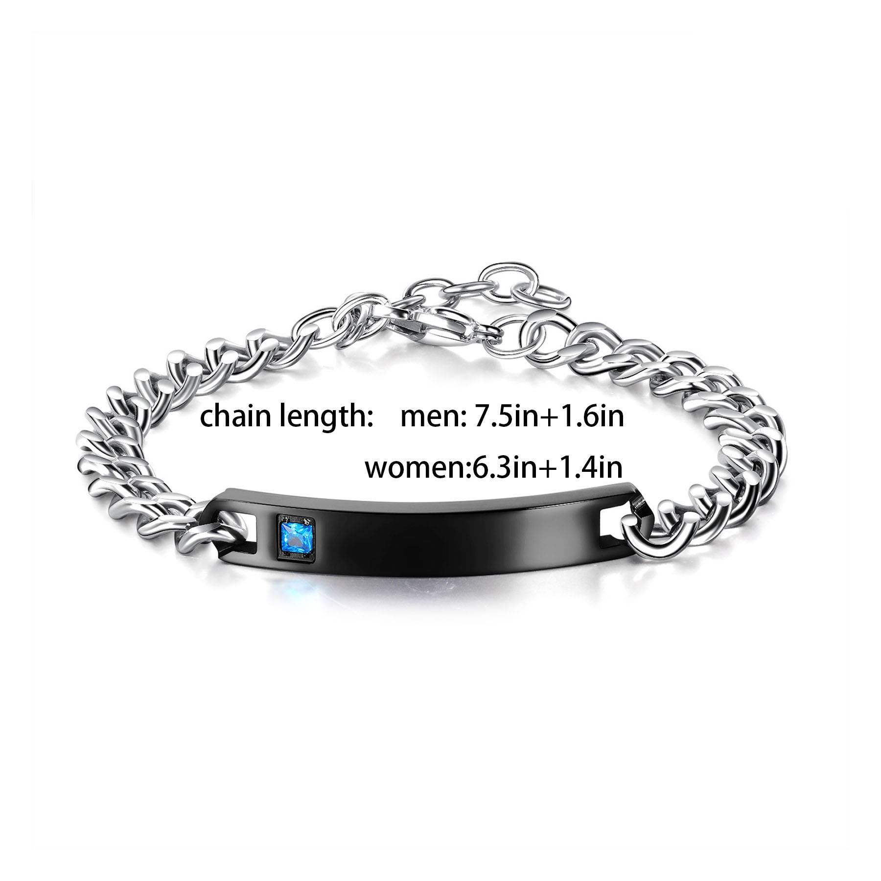 Titanium steel couple bracelet 4