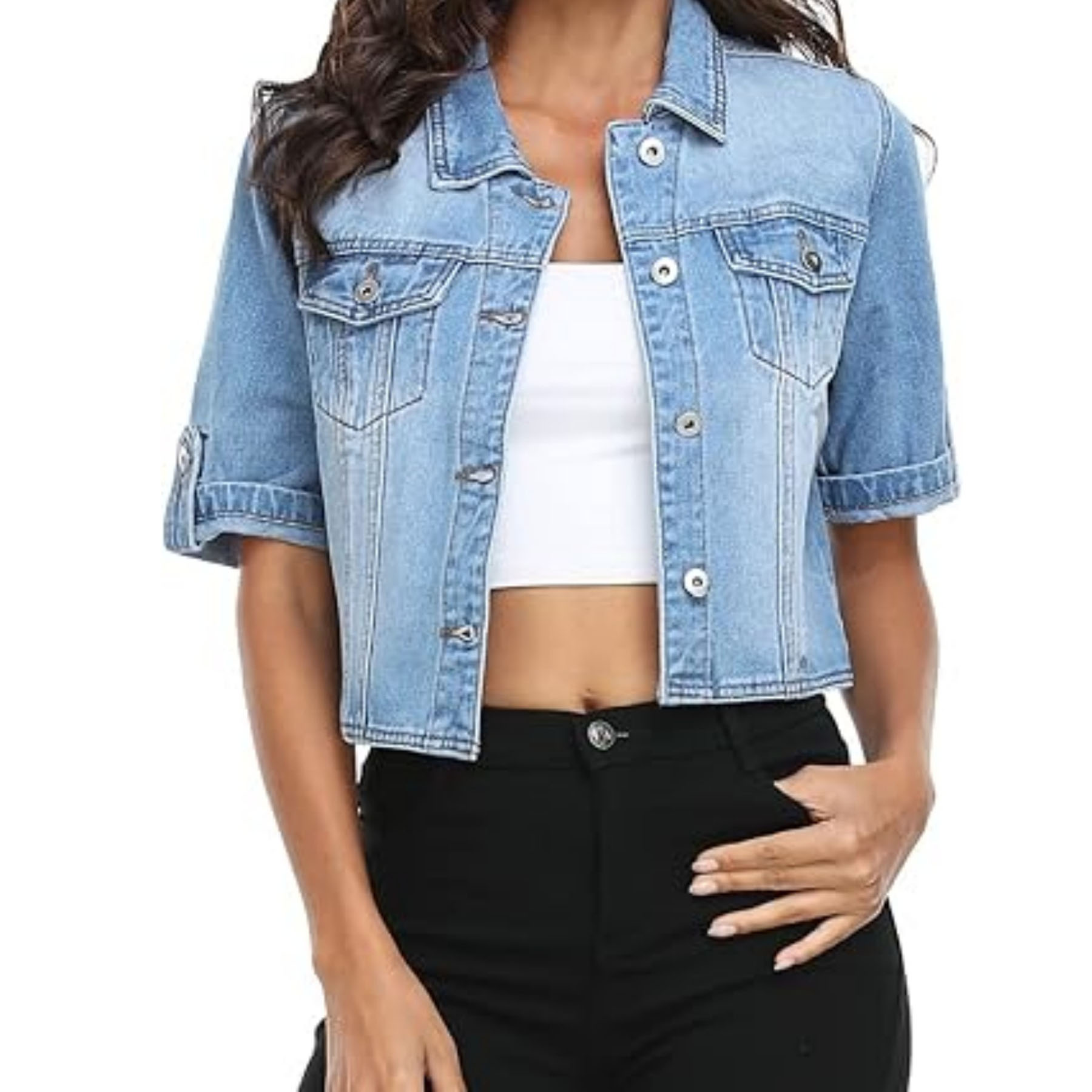 Women's Short Denim Jacket 4