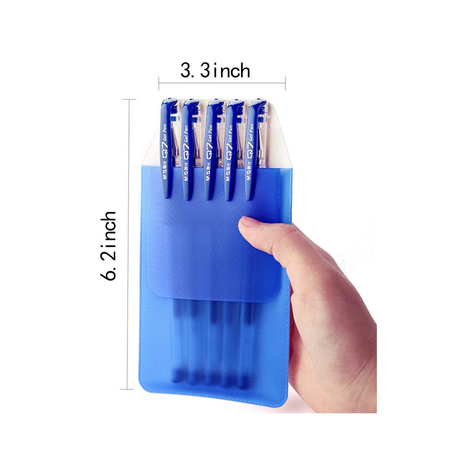 Transparent PVC pocket protector for pen leakage 1