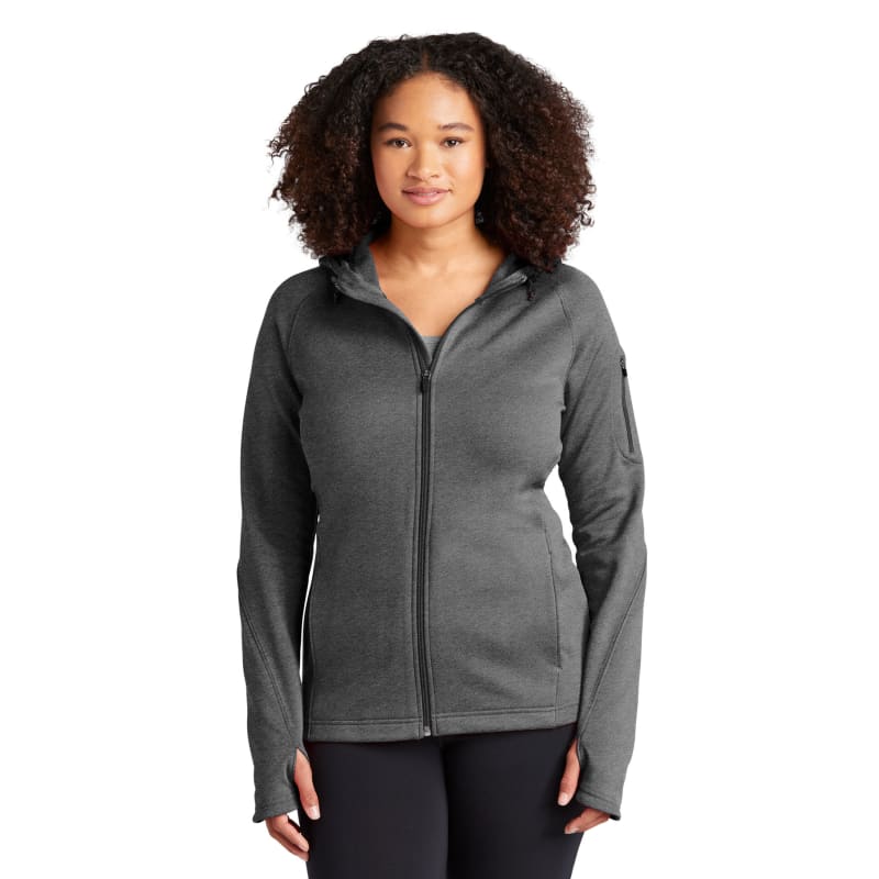 Sport-Tek Women's Tech Fleece Full-Zip Hooded Jacket. 9