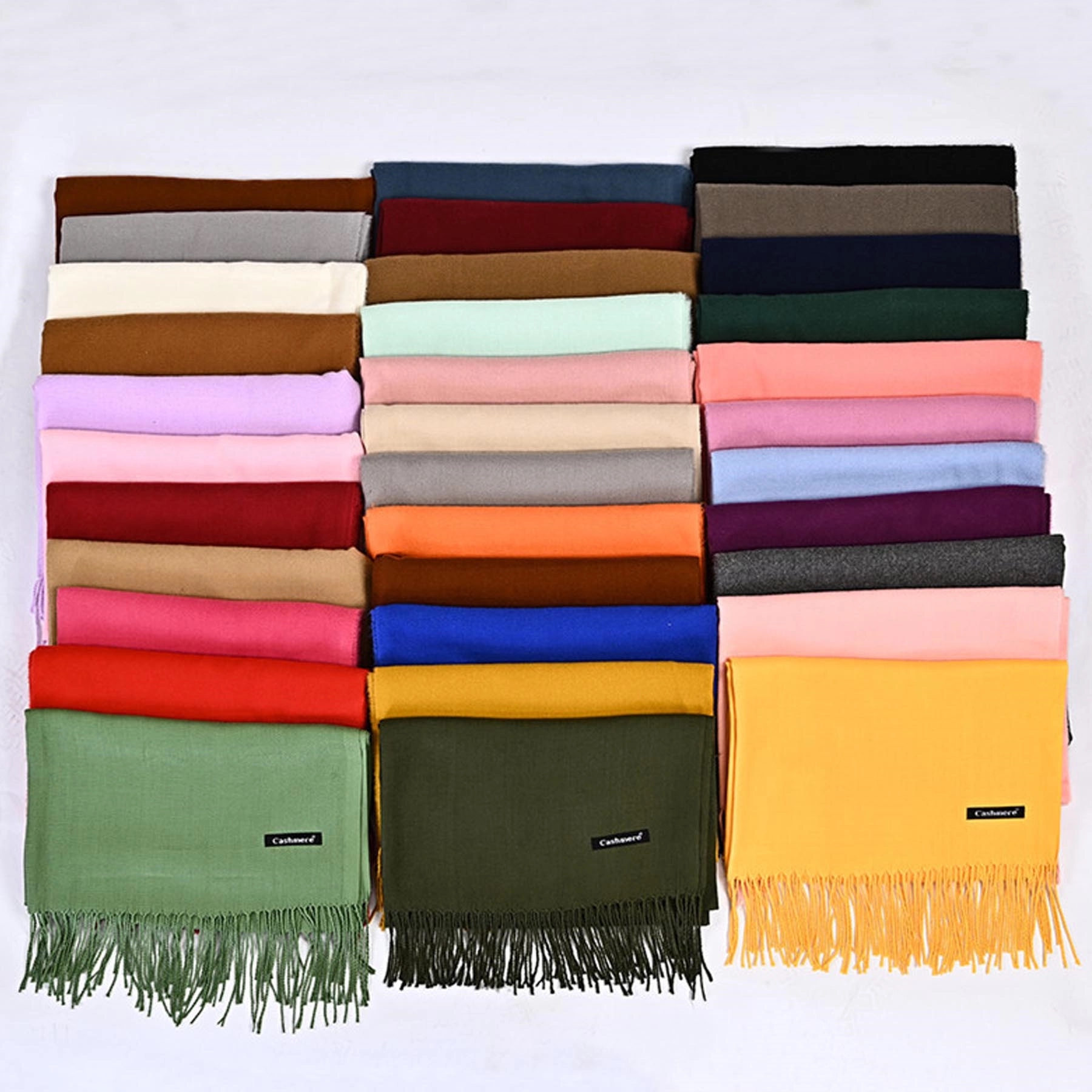 Womens Large Soft Cashmere Feel Pashmina Shawls Scarf 1