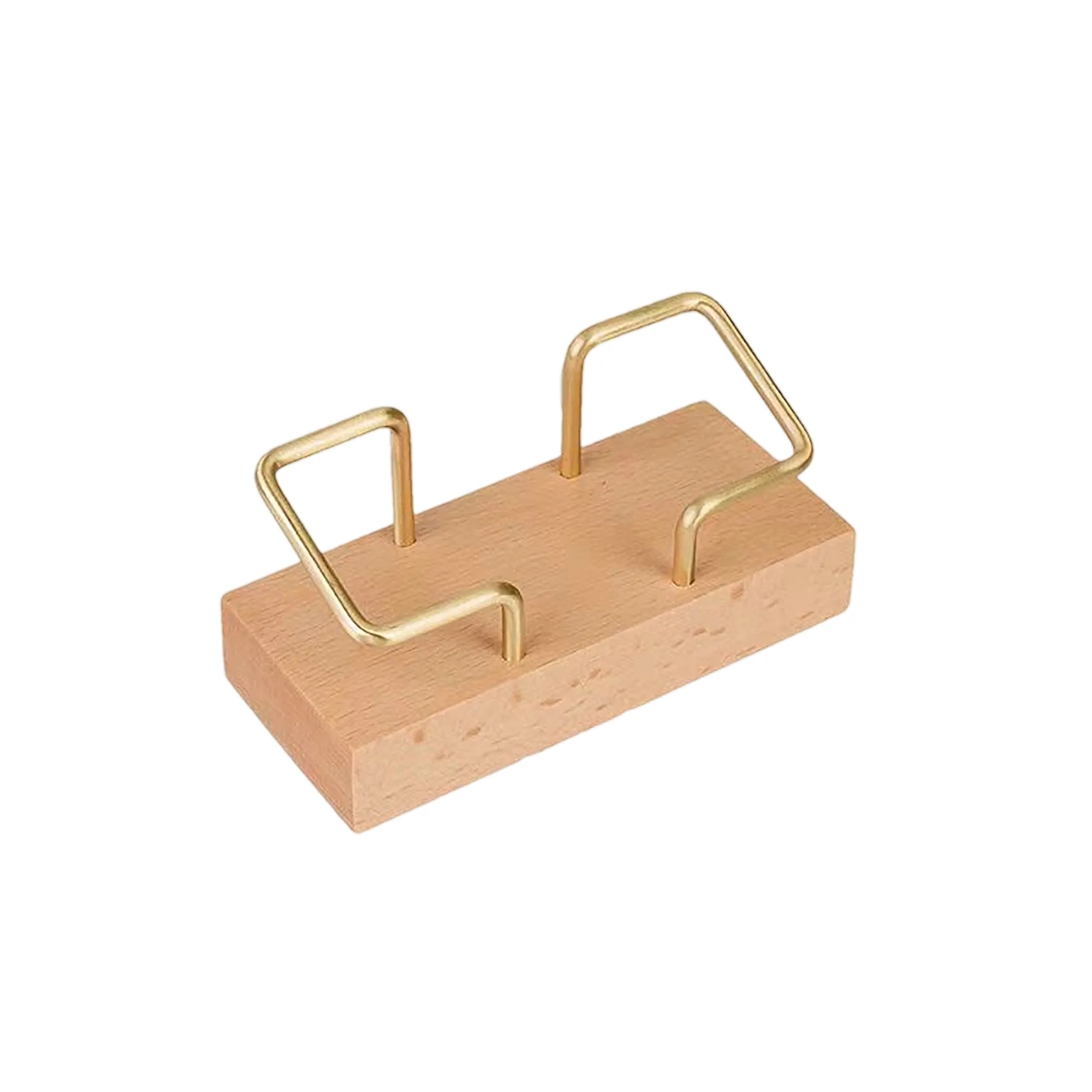 Wood Metal Business Card Holder 4
