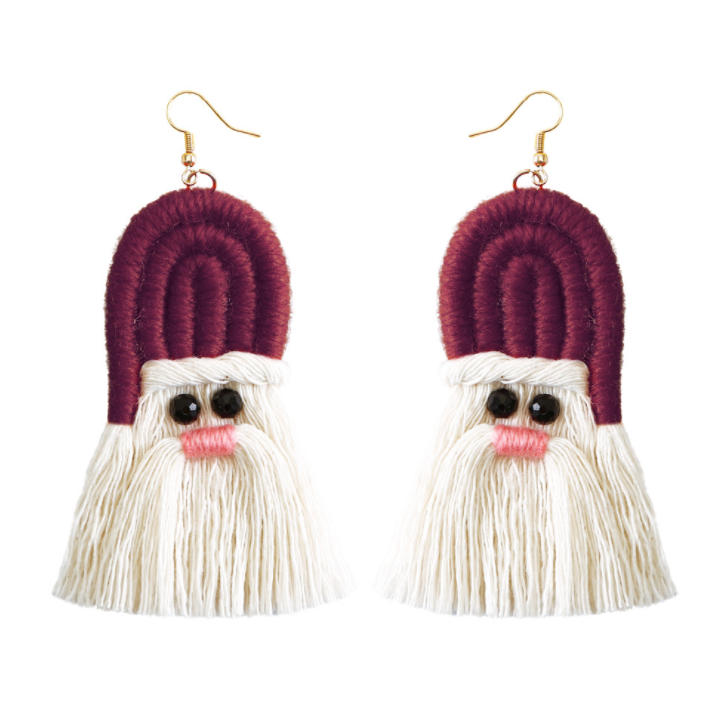 Christmas Tassel Woven Handmade Earrings 2