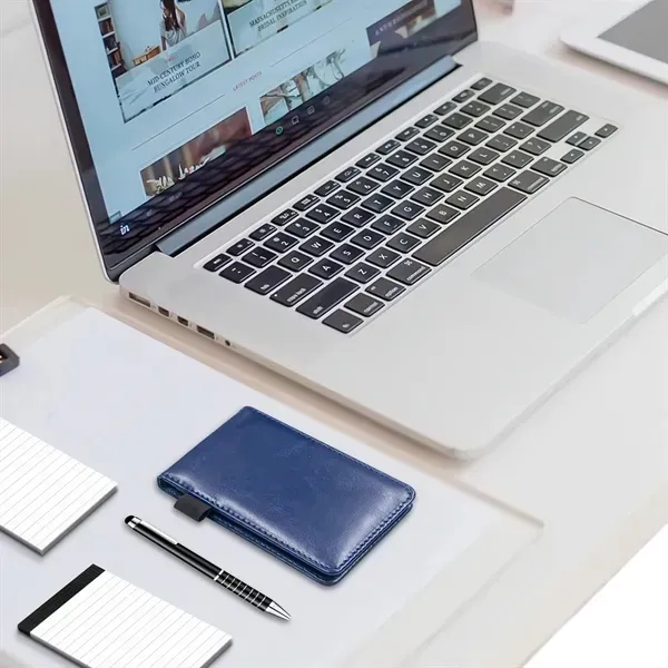 PU Leather Notepad Holder with Pen 4