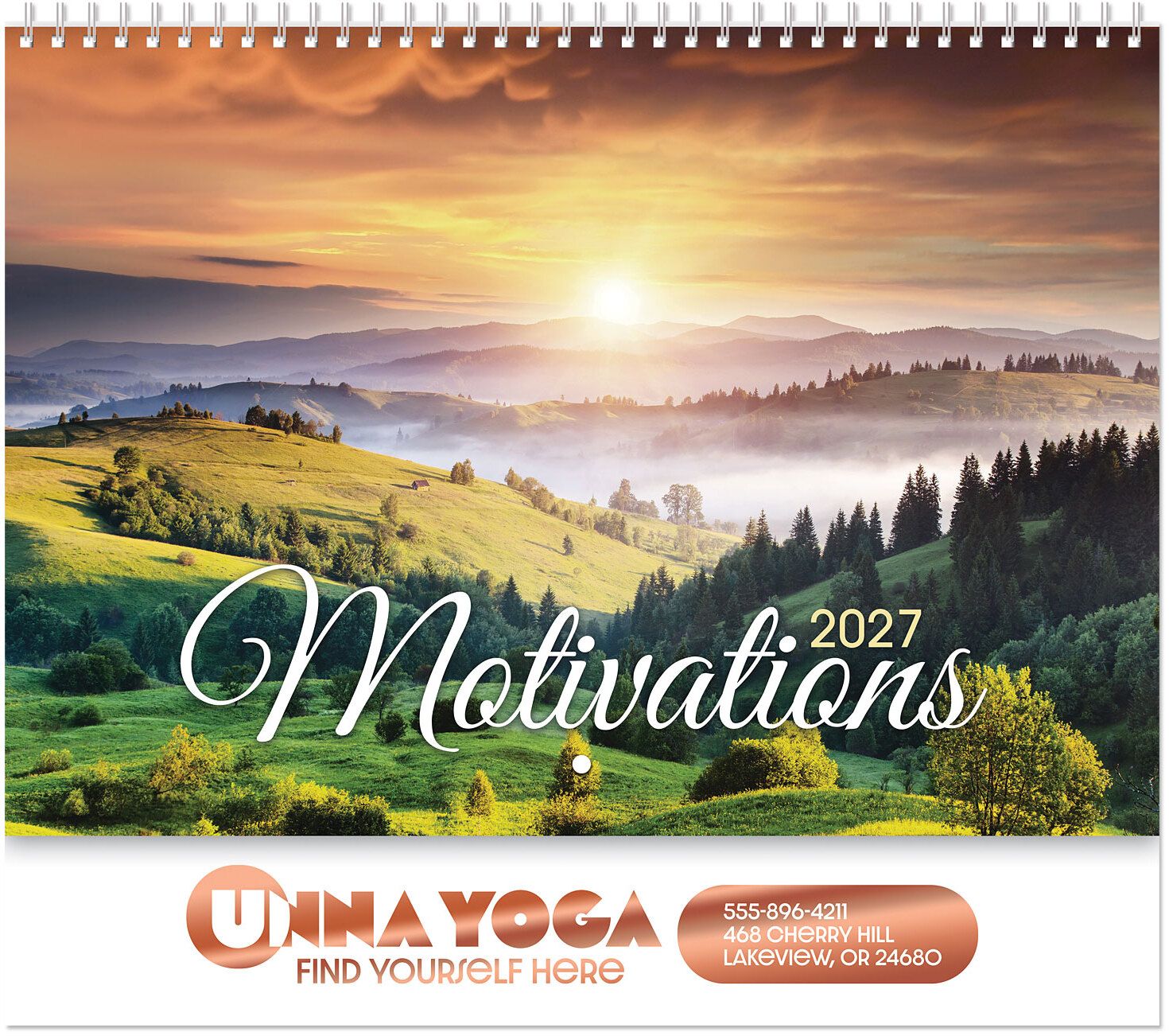 LUXE GALLERY MOTIVATIONS SPIRAL WALL CALENDAR 9