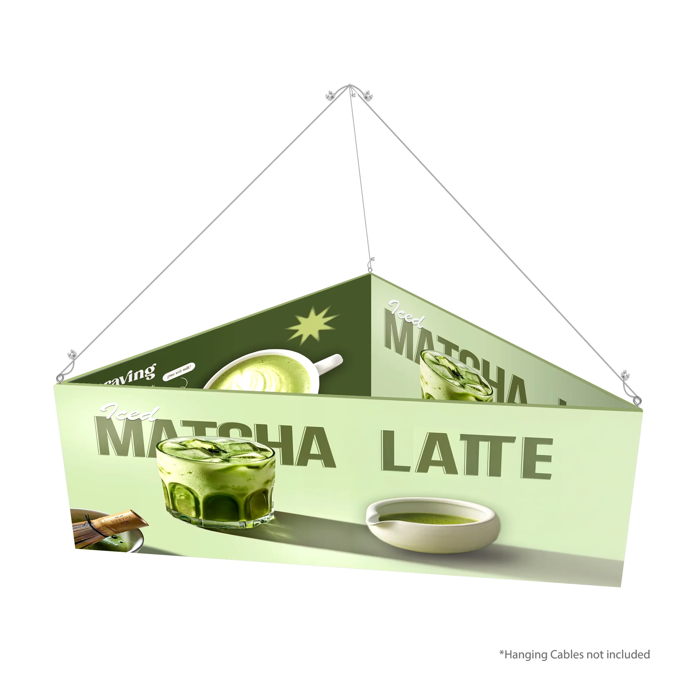 10' Triangular Hanging Banner Kit (Hardware + Banner) 5