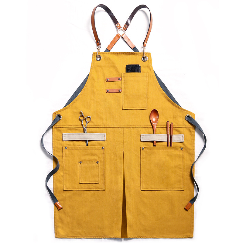 Chef Customized Sleeveless Adjustable Unisex Strap Aprons/ Large Pockets 10