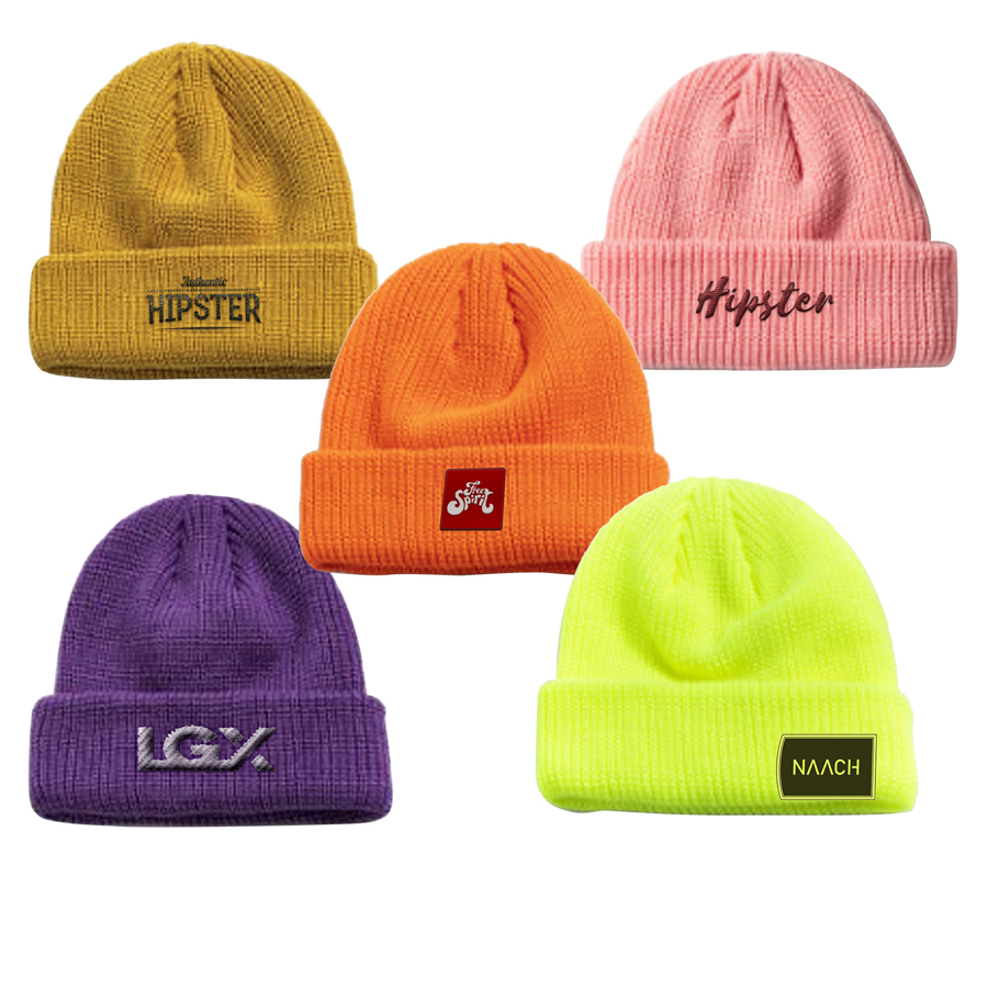 Premium Stock Ribbed Cuffed Short Length Beanie - Acrylic 18