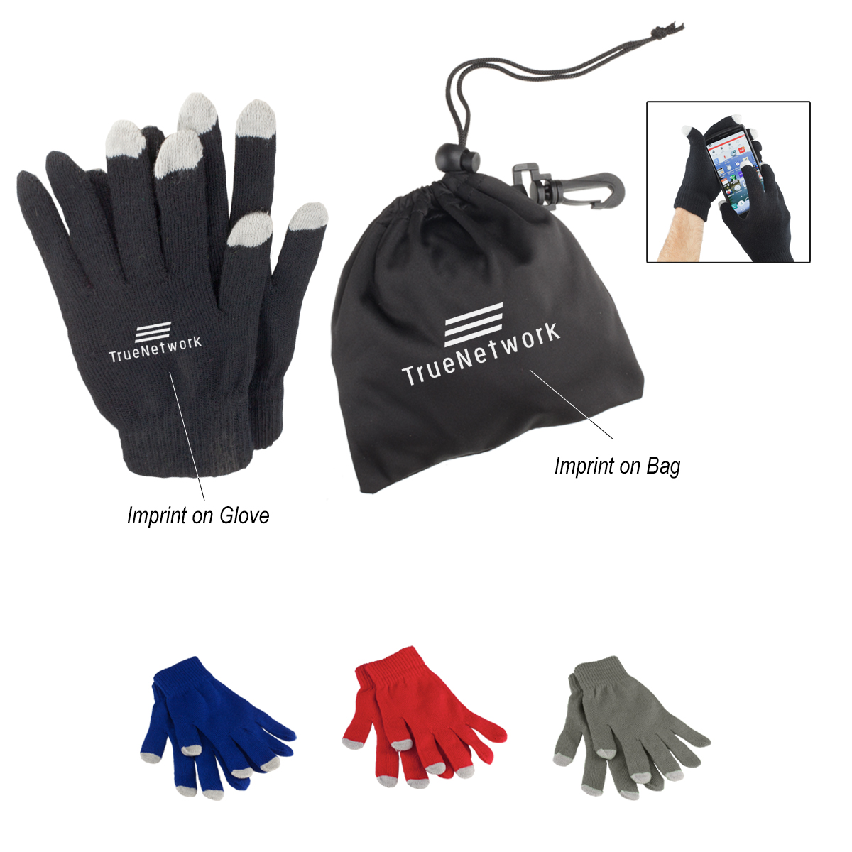 Touch Screen Gloves In Pouch 10
