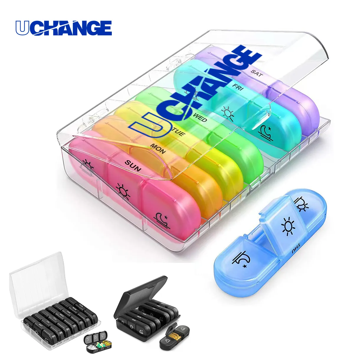 Portable 7 Day 21 Slot Pill Organizer Case 2