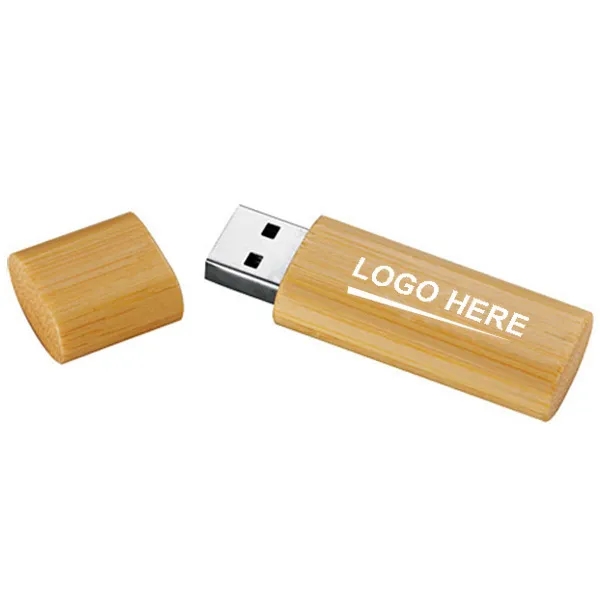 Rectangle Bar Shape Bamboo USB Flash Drive U Disk 1