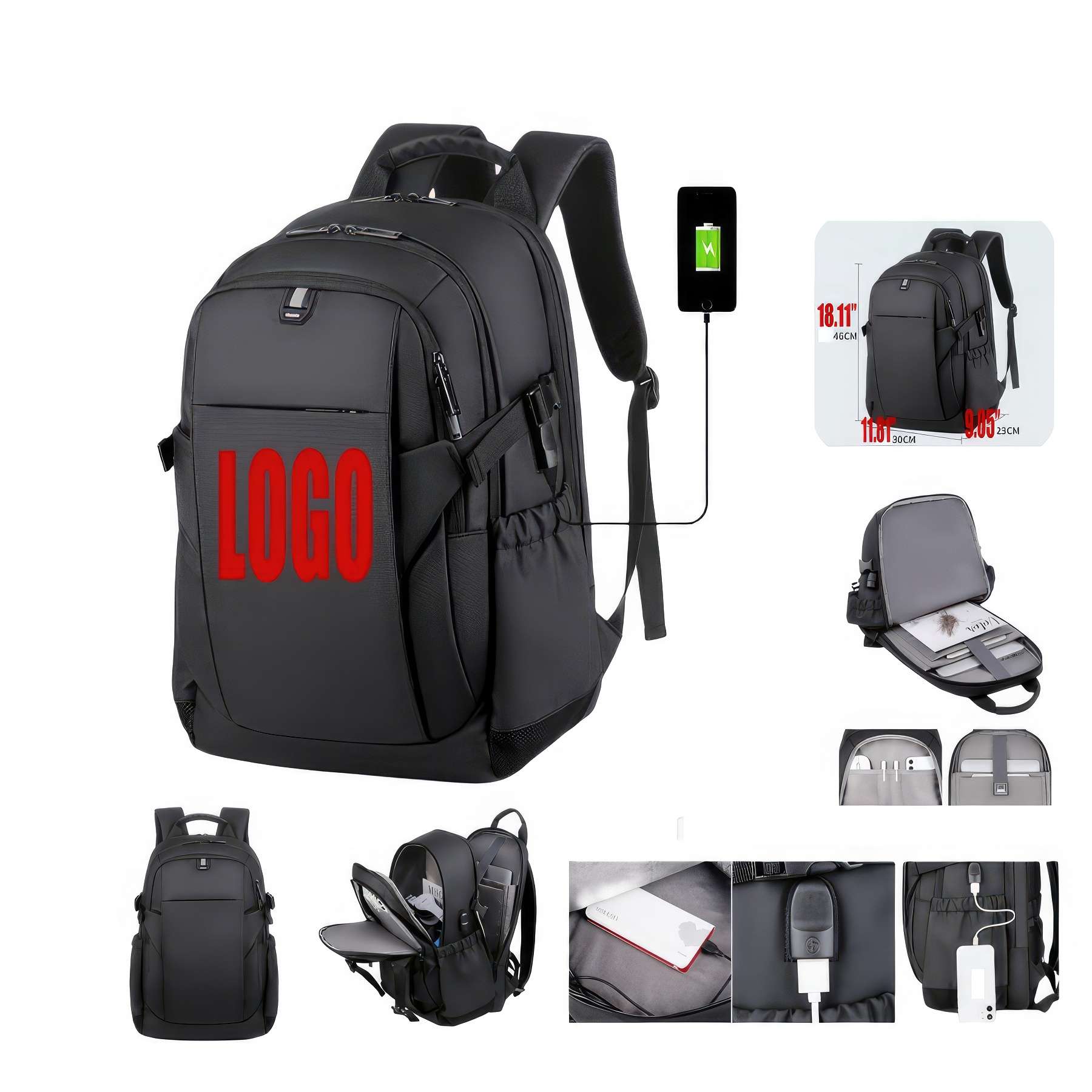 Customized Business Travel Bags Multi-purpose with Usb Port 2