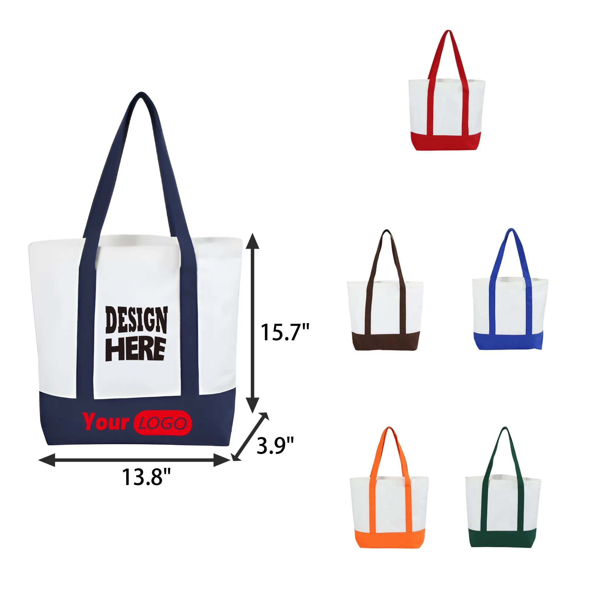 MOQ 30 PCS Colorful Canvas Tote Bag, custom tote bag with logo imprint 2